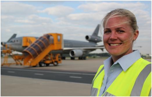 Marte at the flightline of Eindhoven Air Base